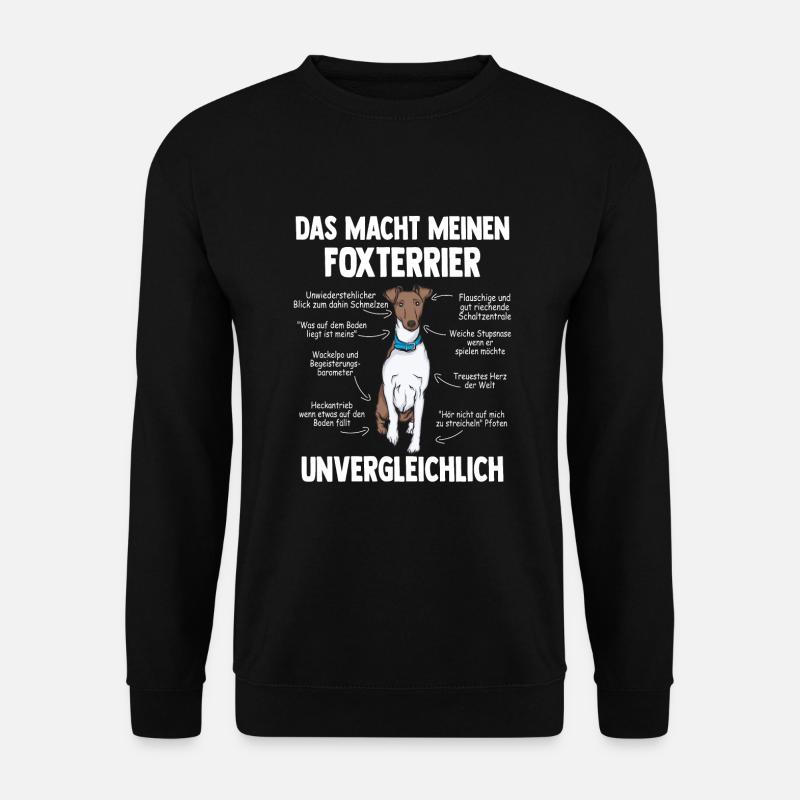 Drahthaar Foxterrier Glatthaar Foxterrier - Unisex Pullover - Schwarz