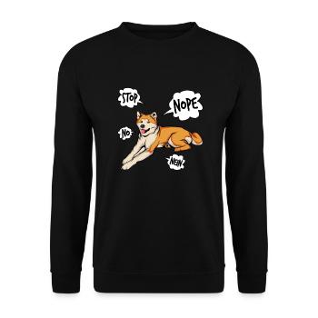 Akita Inu - Unisex Sweatshirt - black - Front - Alina (178cm) & Michal (187cm)
