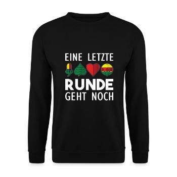 Doppelkopf - Unisex Pullover - Schwarz - Vorne - Alina (178cm) & Michal (187cm)