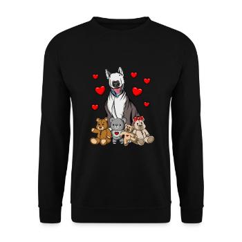 Bull terrier - Sweat-shirt Unisexe - noir - Devant - Alina (178cm) & Michal (187cm)