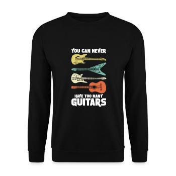Guitare Basse Guitare - Sweat-shirt Unisexe - noir - Devant - Alina (178cm) & Michal (187cm)
