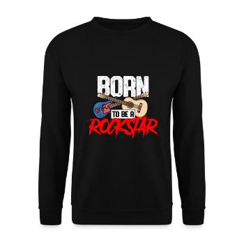 Guitare Basse Guitare - Sweat-shirt Unisexe - noir - Devant - Alina (178cm) & Michal (187cm)