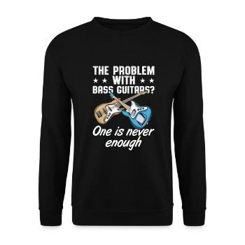 Guitare Basse Guitare - Sweat-shirt Unisexe - noir - Devant - Alina (178cm) & Michal (187cm)