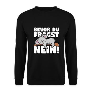 Koala - Unisex Pullover - Schwarz - Vorne - Alina (178cm) & Michal (187cm)