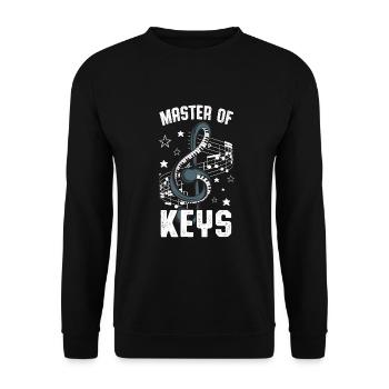 Piano Klavier Flügel Keyboard Musikinstrument - Unisex Pullover - Schwarz - Vorne - Alina (178cm) & Michal (187cm)