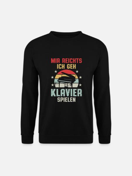 Piano Klavier Flügel Keyboard Musikinstrument - Unisex Pullover - Schwarz