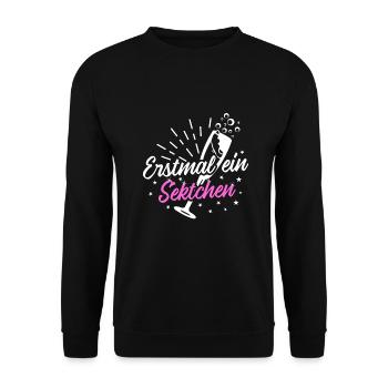 Sekt Damen Hokus Pokus Sektchen Modus - Unisex Pullover - Schwarz - Vorne - Alina (178cm) & Michal (187cm)