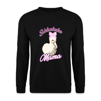 Seidenhühner japanisches Seidenhuhn Hühnerhalter - Unisex Pullover - Schwarz - Vorne - Alina (178cm) & Michal (187cm)