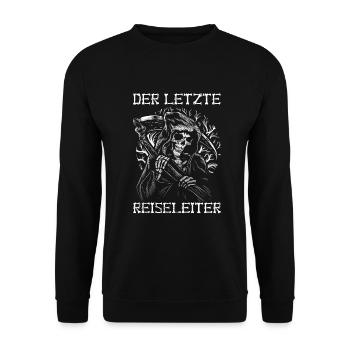 Reiseleiter Reiseführer Tour Guide Tourisenführer - Unisex Pullover - Schwarz - Vorne - Alina (178cm) & Michal (187cm)