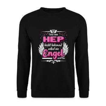 Heilerziehungspfleger Altenpflege Sozialbereich - Unisex Pullover - Schwarz - Vorne - Alina (178cm) & Michal (187cm)