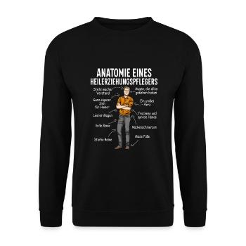 Heilerziehungspfleger Heilerziehungspflege hep - Unisex Pullover - Schwarz - Vorne - Alina (178cm) & Michal (187cm)