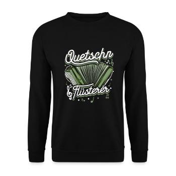 Steirische Harmonika Ziachorgl Quetschn Steiermark - Unisex Pullover - Schwarz - Vorne - Alina (178cm) & Michal (187cm)