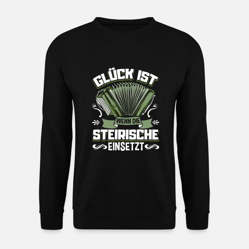 Quetschn Steirische Harmonika Volksmusik - Unisex Pullover - Schwarz