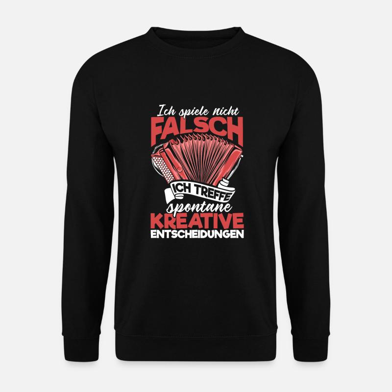 Quetschn Steirische Harmonika Volksmusik - Unisex Pullover - Schwarz