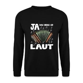 Quetschn Steirische Harmonika Volksmusik - Unisex Pullover - Schwarz - Vorne - Alina (178cm) & Michal (187cm)