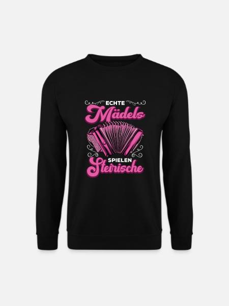 Quetschn Steirische Harmonika Volksmusik - Unisex Pullover - Schwarz