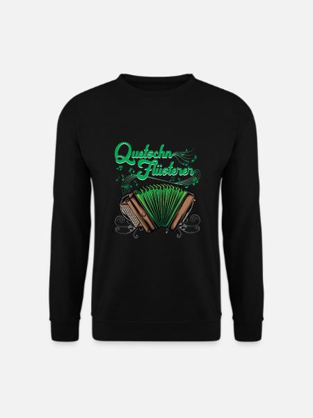Quetschn Steirische Harmonika Volksmusik - Unisex Pullover - Schwarz