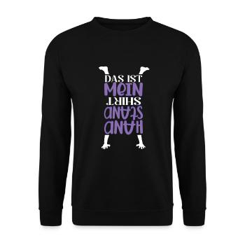 Handstand Kopfstand Turnerin Gymnastik - Unisex Pullover - Schwarz - Vorne - Alina (178cm) & Michal (187cm)