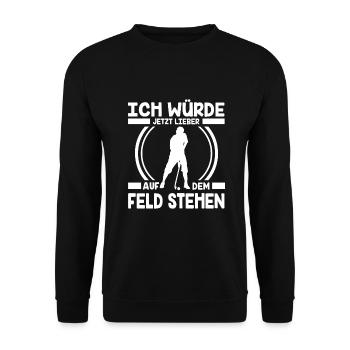 Unihockey Floorball Hockey Eishockey - Unisex Pullover - Schwarz - Vorne - Alina (178cm) & Michal (187cm)