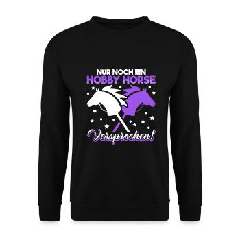 Hobby Horse Hobby Horsing Steckenpferd - Unisex Pullover - Schwarz - Vorne - Alina (178cm) & Michal (187cm)