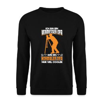 Vermesser Vermessungsingenieur Vermessung - Unisex Pullover - Schwarz - Vorne - Alina (178cm) & Michal (187cm)