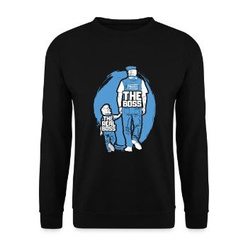 Police Papa Son Partner Look - Unisex Sweatshirt - black - Front - Alina (178cm) & Michal (187cm)