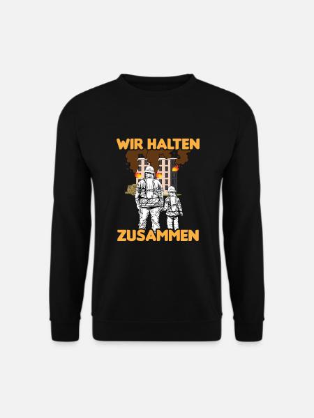 Feuerwehr Vater Sohn Partnerlook - Unisex Pullover - Schwarz