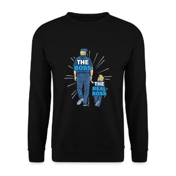 Police Papa Son Partner Look - Unisex Sweatshirt - black - Front - Alina (178cm) & Michal (187cm)