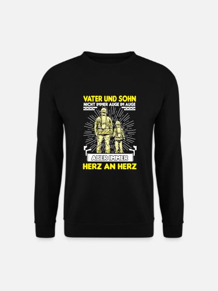 Feuerwehr Vater Sohn Partnerlook - Unisex Pullover - Schwarz