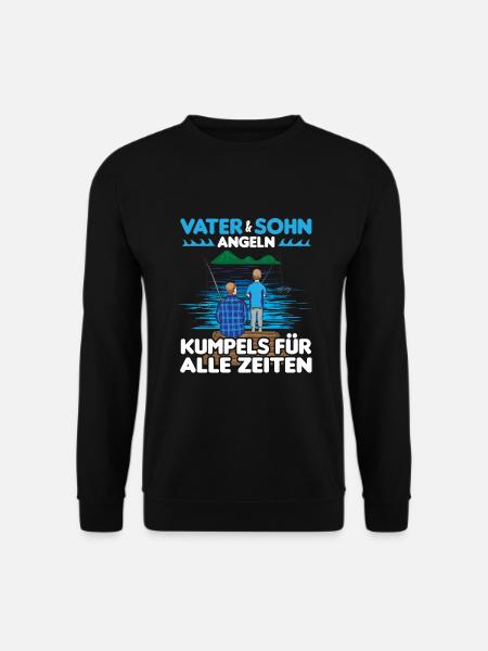 Angeln Vater Sohn Partnerlook - Unisex Pullover - Schwarz