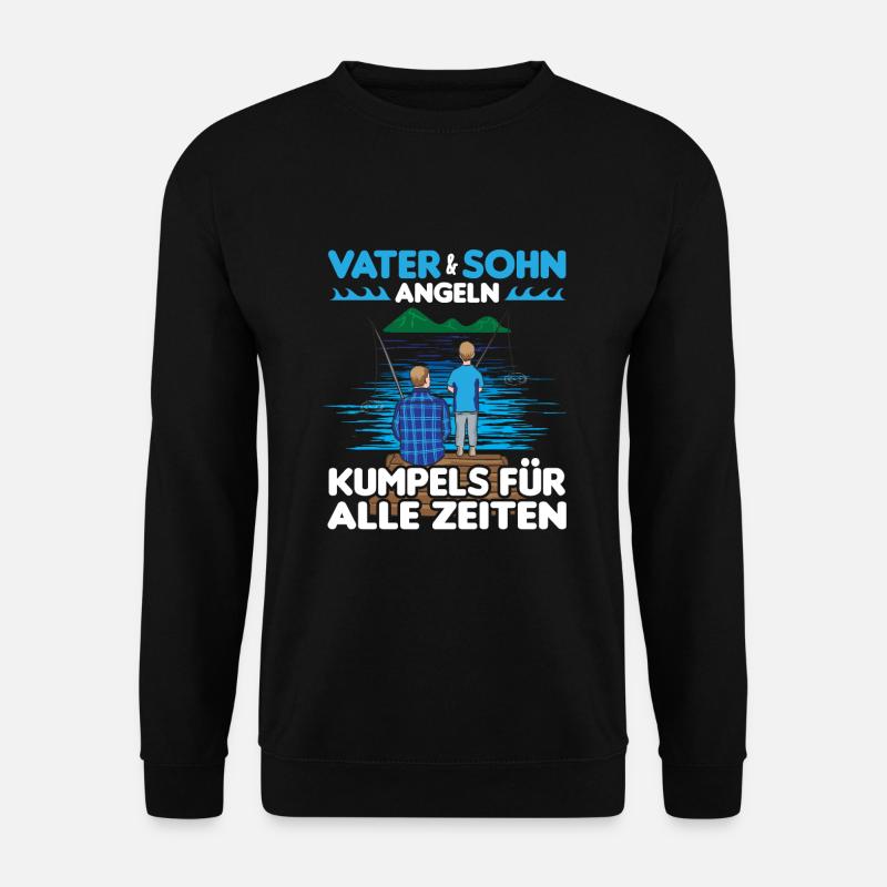 Angeln Vater Sohn Partnerlook - Unisex Pullover - Schwarz