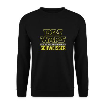 Das Wars Abschluss Schweisser Beruf Geschenkidee - Unisex Pullover - Schwarz - Vorne - Alina (178cm) & Michal (187cm)