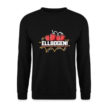 Bierpong Ellbogen Beerpong - Unisex Pullover - Schwarz - Vorne - Alina (178cm) & Michal (187cm)