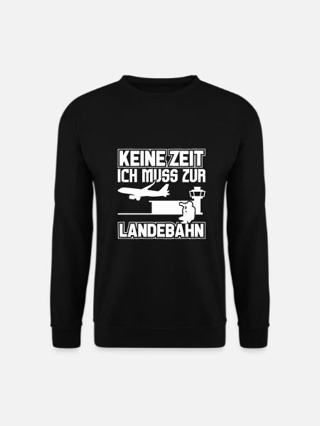 Planespotter Flugzeug Planespotting Flughafen - Unisex Pullover - Schwarz