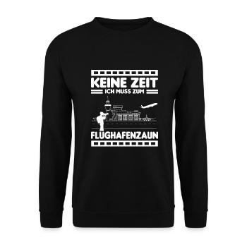 Planespotter Planespotting Flugzeug - Unisex Pullover - Schwarz - Vorne - Alina (178cm) & Michal (187cm)