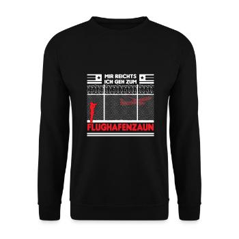 Planespotter Planespotting Flugzeug - Unisex Pullover - Schwarz - Vorne - Alina (178cm) & Michal (187cm)