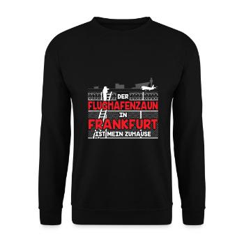 Planespotter Flugzeug Planespotting Flughafen - Unisex Pullover - Schwarz - Vorne - Alina (178cm) & Michal (187cm)