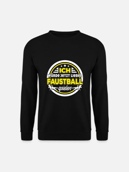 Ich würde jetzt lieber Rückschlagspiel | Faustball - Unisex Pullover - Schwarz
