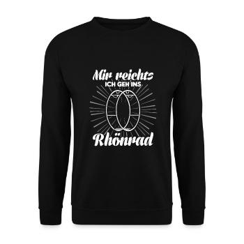 Rhönradturnerin ich geh ins Rhönrad Turnerin - Unisex Pullover - Schwarz - Vorne - Alina (178cm) & Michal (187cm)