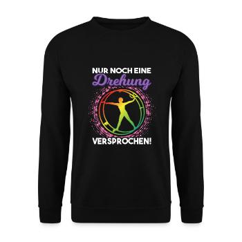 Nur noch eine Rhönradturnerin Akrobatik | Rhönrad - Unisex Pullover - Schwarz - Vorne - Alina (178cm) & Michal (187cm)