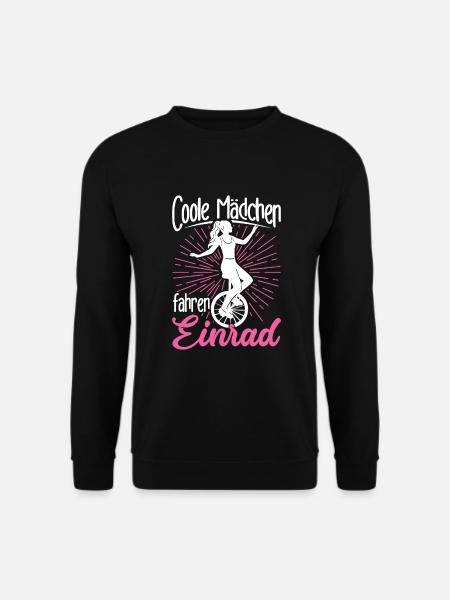 Coole Mädchen fahren Einrad - Unisex Pullover - Schwarz
