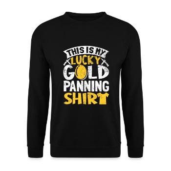 Gold Flooding Gold Mining - Unisex Sweatshirt - black - Front - Alina (178cm) & Michal (187cm)