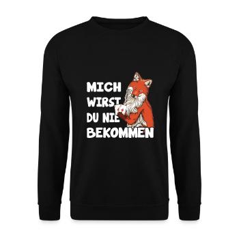 Fuchs gefangen Kartenspiel Doppelkopf - Unisex Pullover - Schwarz - Vorne - Alina (178cm) & Michal (187cm)