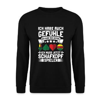 J’ai aussi des sentiments Schakopf - Sweat-shirt Unisexe - noir - Devant - Alina (178cm) & Michal (187cm)