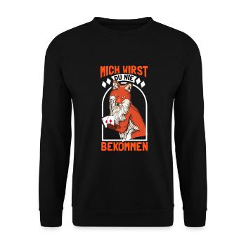 You will never get me double head - Unisex Sweatshirt - black - Front - Alina (178cm) & Michal (187cm)
