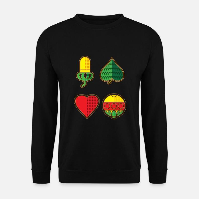 Schafkopfkarten Bayerisches Schafkopf Schnapsen - Unisex Sweatshirt - black