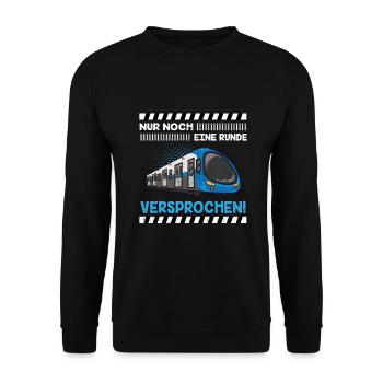 Straßenbahn Straßenbahnfahrer Tram Trambahn - Unisex Pullover - Schwarz - Vorne - Alina (178cm) & Michal (187cm)