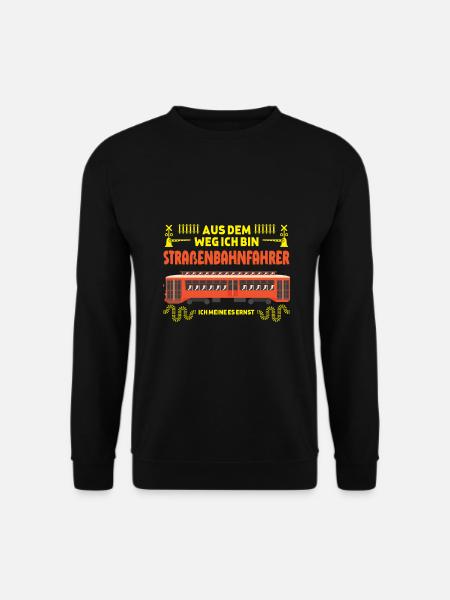 Straßenbahn Straßenbahnfahrer Tram Trambahn - Unisex Pullover - Schwarz