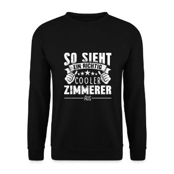 Zimmerer - Unisex Pullover - Schwarz - Vorne - Alina (178cm) & Michal (187cm)