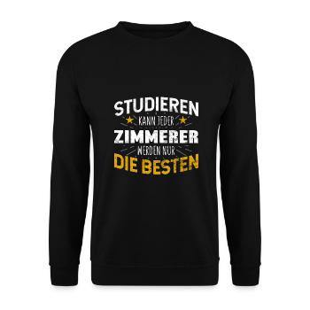 Zimmerer - Unisex Pullover - Schwarz - Vorne - Alina (178cm) & Michal (187cm)